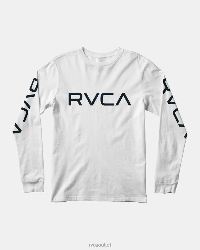 Clothing V84B872 white/black RVCA Boys Big Long Sleeve Tee