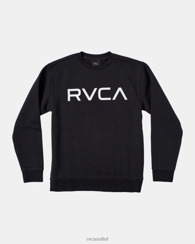 Tops V84B407 black RVCA Boys Big Crewneck Sweatshirt