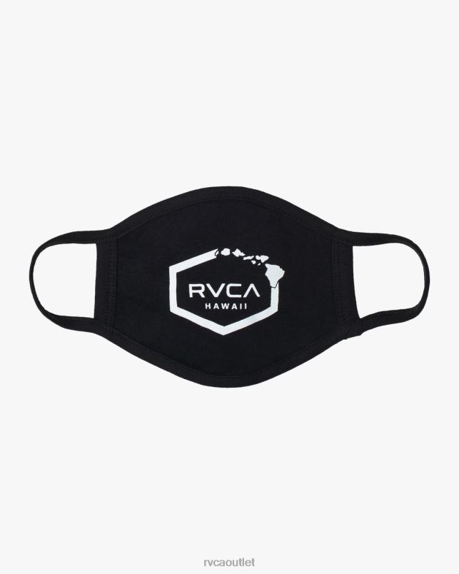 Accessories V84B1032 black RVCA Men Hawaii Island Hex Face Mask