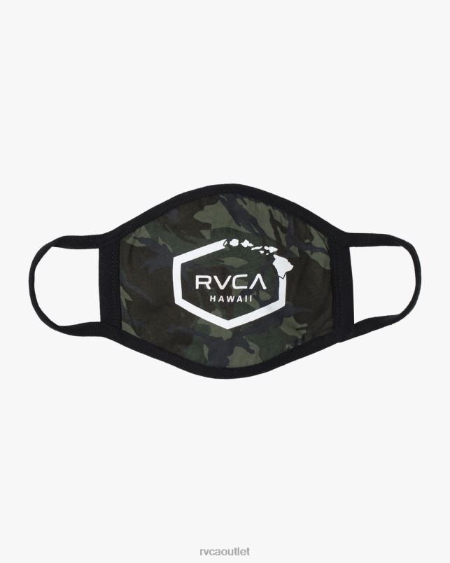 Accessories V84B1033 camo RVCA Men Hawaii Island Hex Face Mask