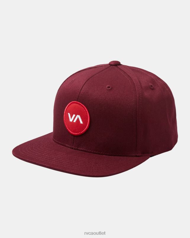Accessories V84B1039 wine RVCA Men VA Patch Snapback Hat