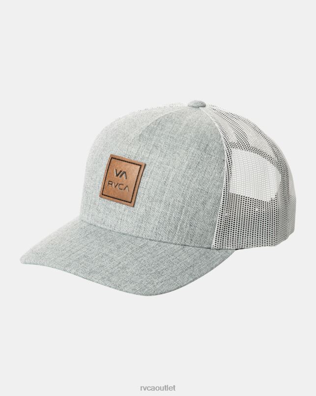 Accessories V84B1042 heather grey RVCA Men VA All The Way Curved Brim Trucker Hat