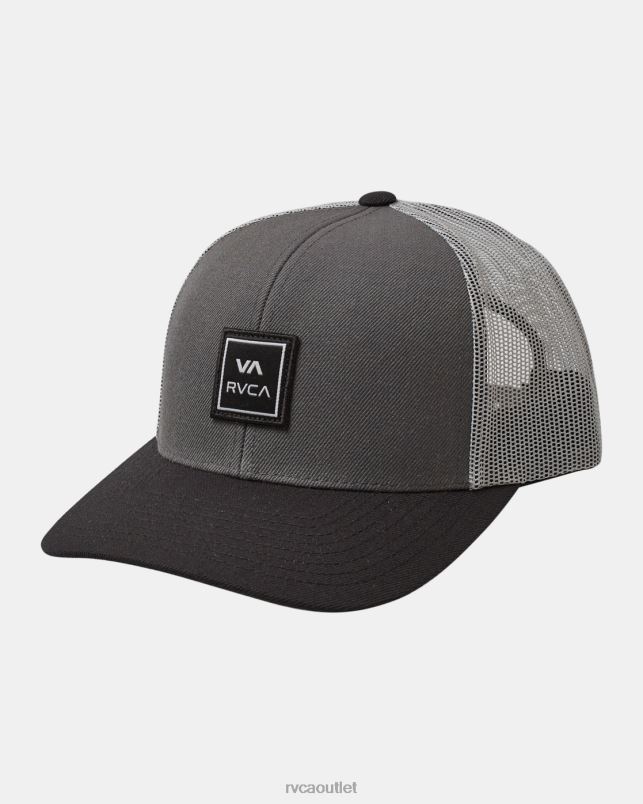 Accessories V84B116 charcoal RVCA Men VA Station Trucker Hat