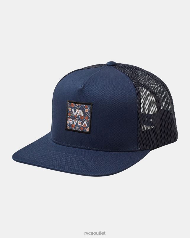 Accessories V84B118 moody blue RVCA Men VA All The Way Print Trucker Hat