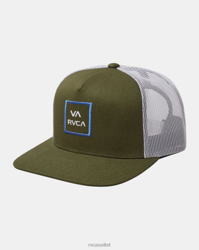 Accessories V84B236 olive RVCA Men VA All The Way Trucker Hat