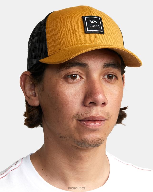 Accessories V84B338 camel RVCA Men VA Station Trucker Hat