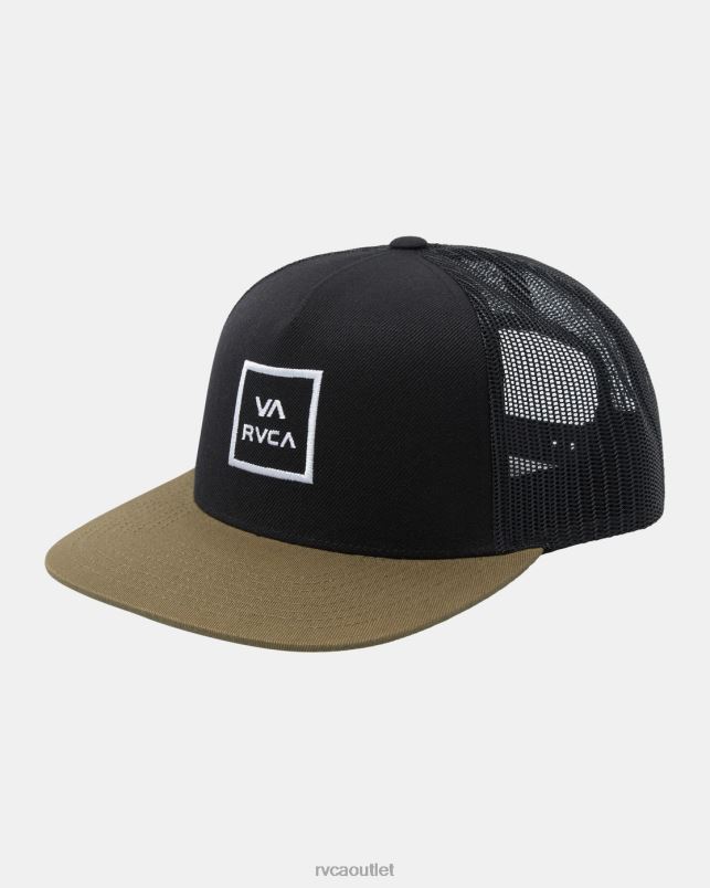 Accessories V84B401 black olive RVCA Men VA All The Way Trucker Hat