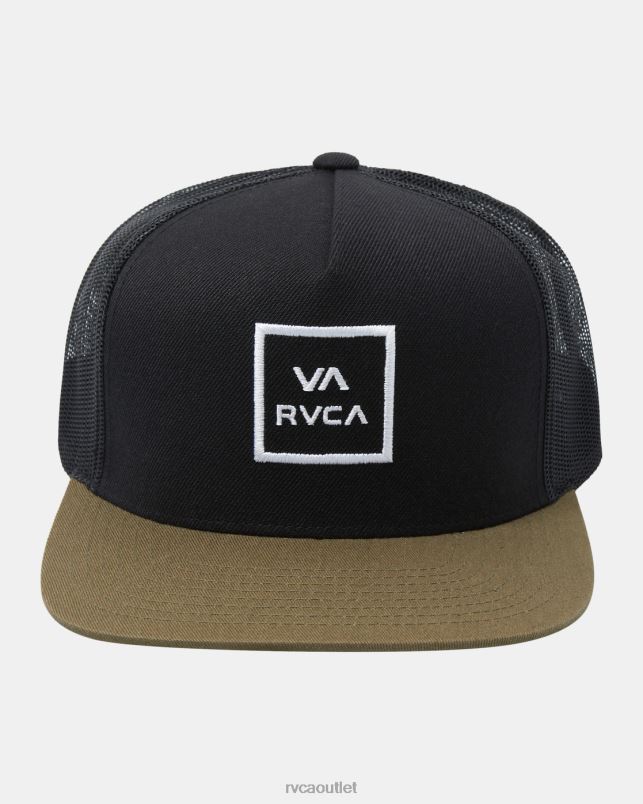 Accessories V84B401 black olive RVCA Men VA All The Way Trucker Hat