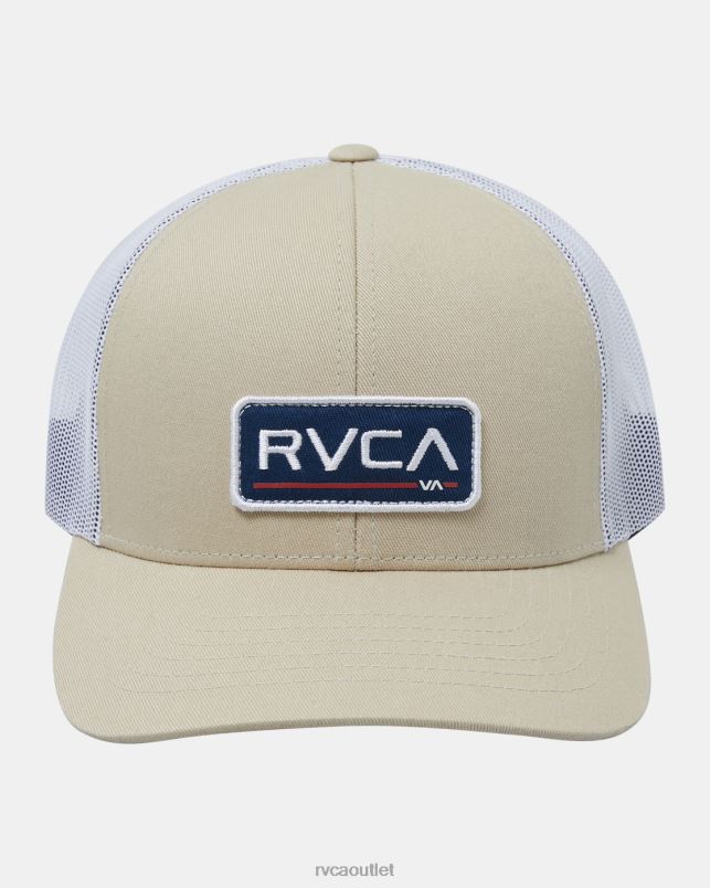 Accessories V84B495 tan RVCA Men Ticket Trucker III Hat