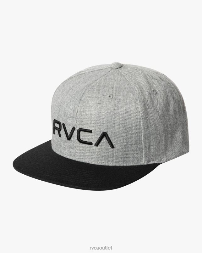Accessories V84B605 heather grey/black RVCA Men Twill Snapback II Hat