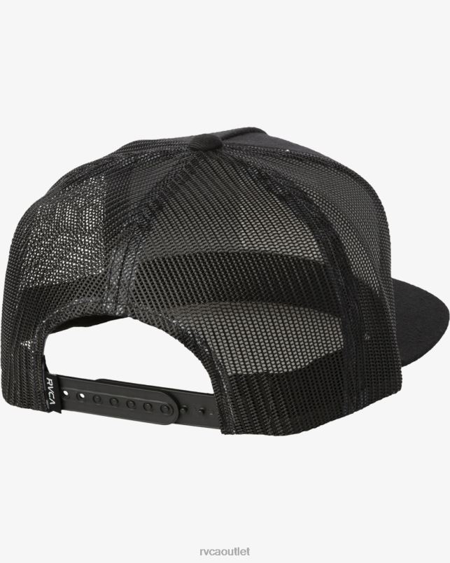 Accessories V84B685 black RVCA Men VA All The Way Print Trucker Hat