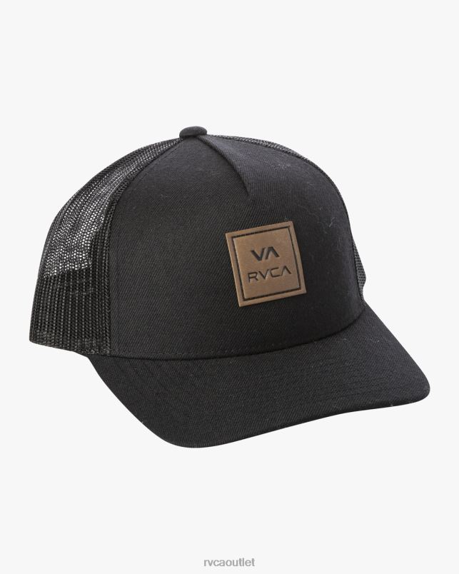 Accessories V84B761 black RVCA Men VA All The Way Curved Brim Trucker Hat