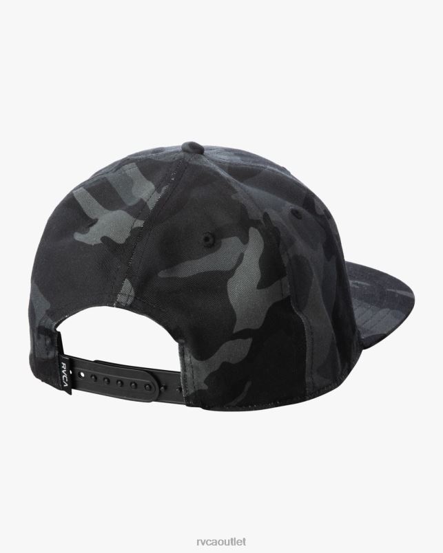 Accessories V84B866 black camo RVCA Men Island Hex Snapback Hat