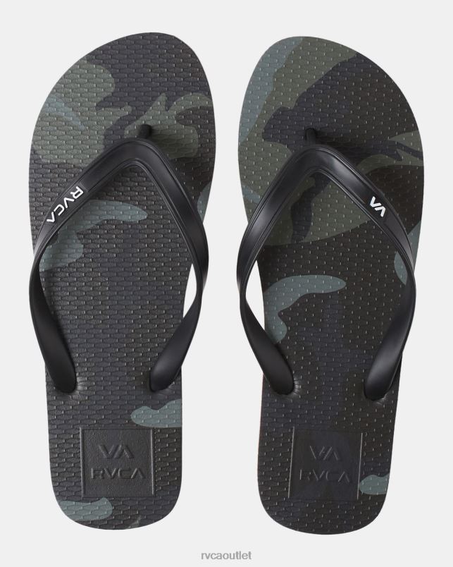 Shoes V84B738 camo RVCA Men All The Way Flip Flops