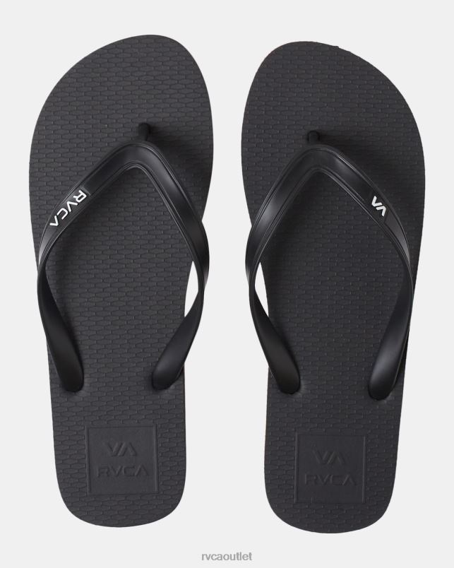 Shoes V84B955 black RVCA Men All The Way Flip Flops