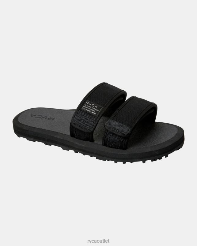 Shoes V84B975 black RVCA Men Peak Slider Sandals