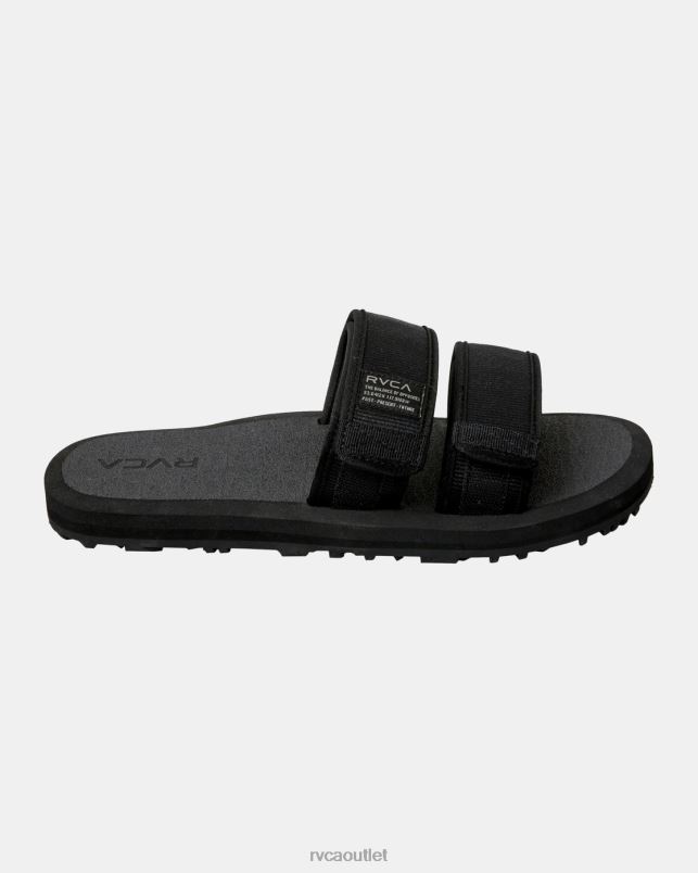Shoes V84B975 black RVCA Men Peak Slider Sandals