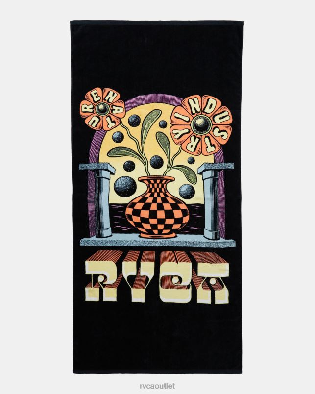 Accessories V84B192 black RVCA Men Martin Ander Beach Towel