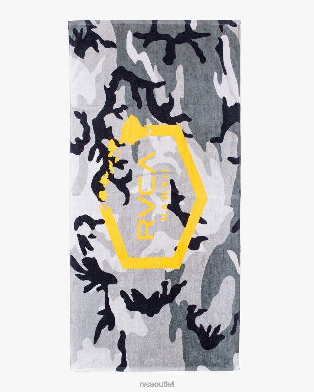 Accessories V84B776 black camo RVCA Men Island Hex Towel