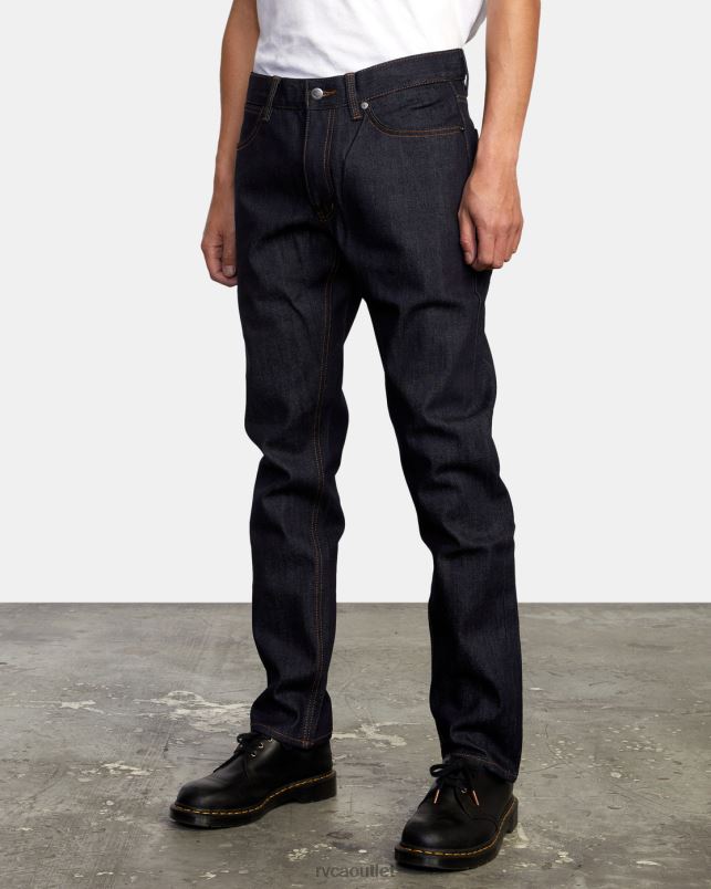 Clothing V84B725 dark indigo RVCA Men Daggers Denim Jeans
