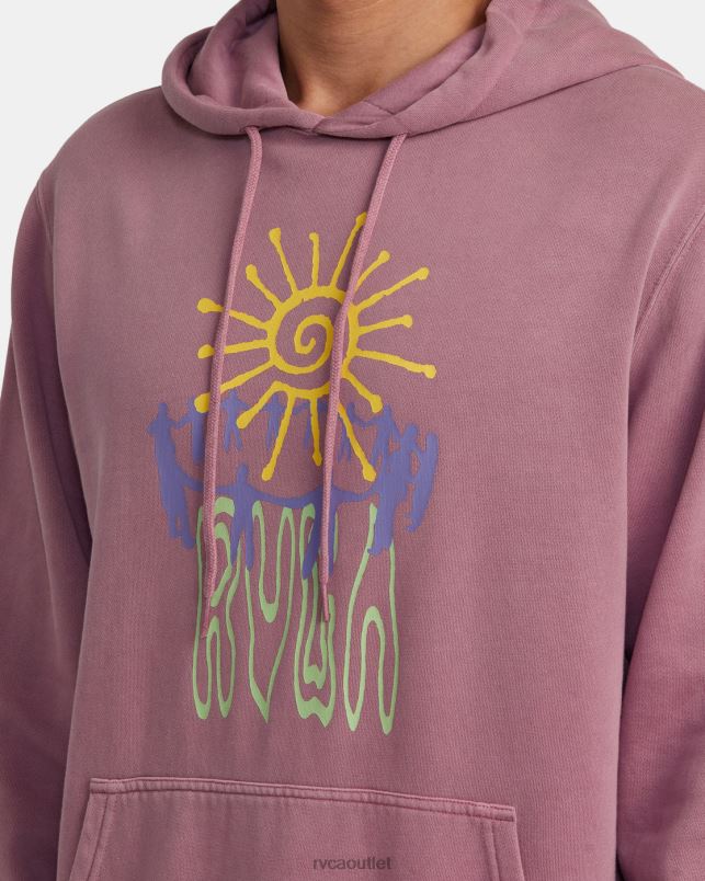 Clothing V84B1022 lavender RVCA Men Sun Worship Hoodie