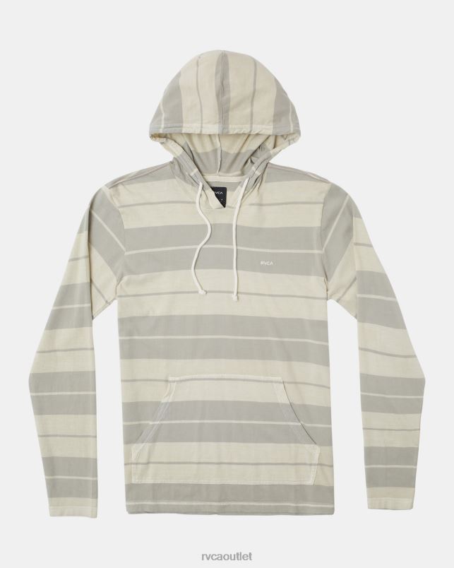 Clothing V84B186 silver bleach RVCA Men PTC Stripe Hoodie
