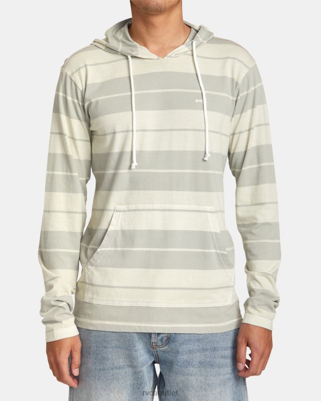 Clothing V84B186 silver bleach RVCA Men PTC Stripe Hoodie