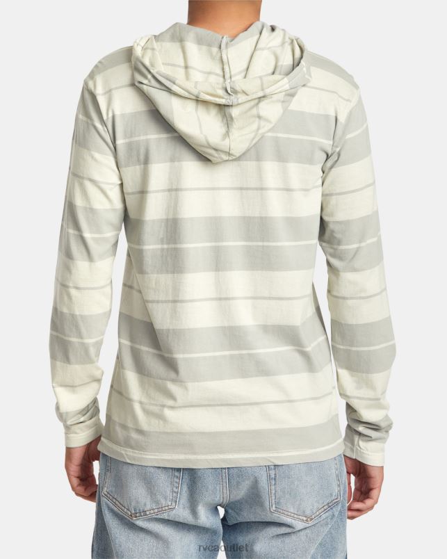 Clothing V84B186 silver bleach RVCA Men PTC Stripe Hoodie
