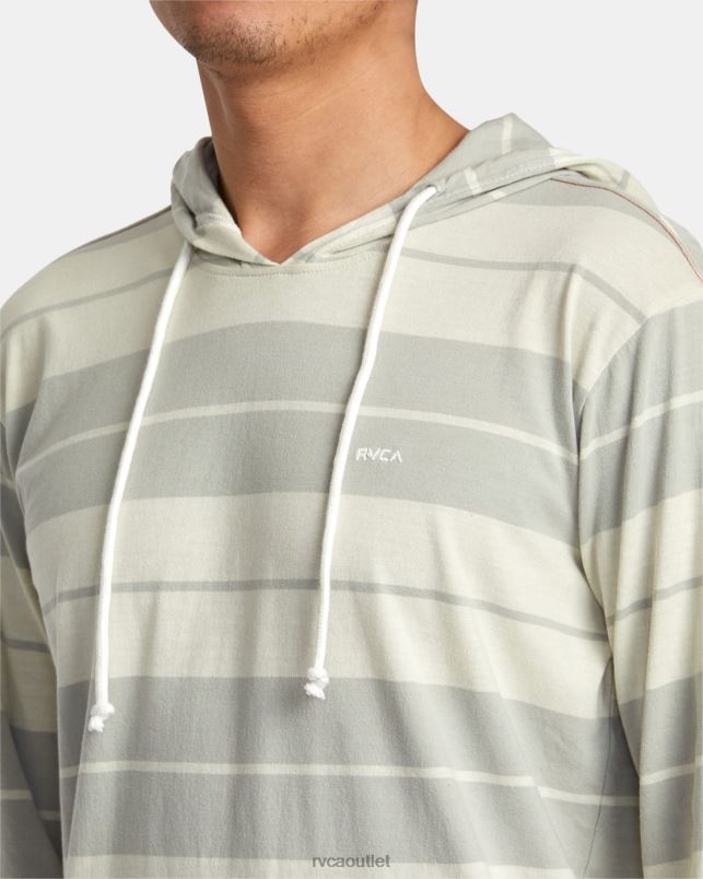 Clothing V84B186 silver bleach RVCA Men PTC Stripe Hoodie