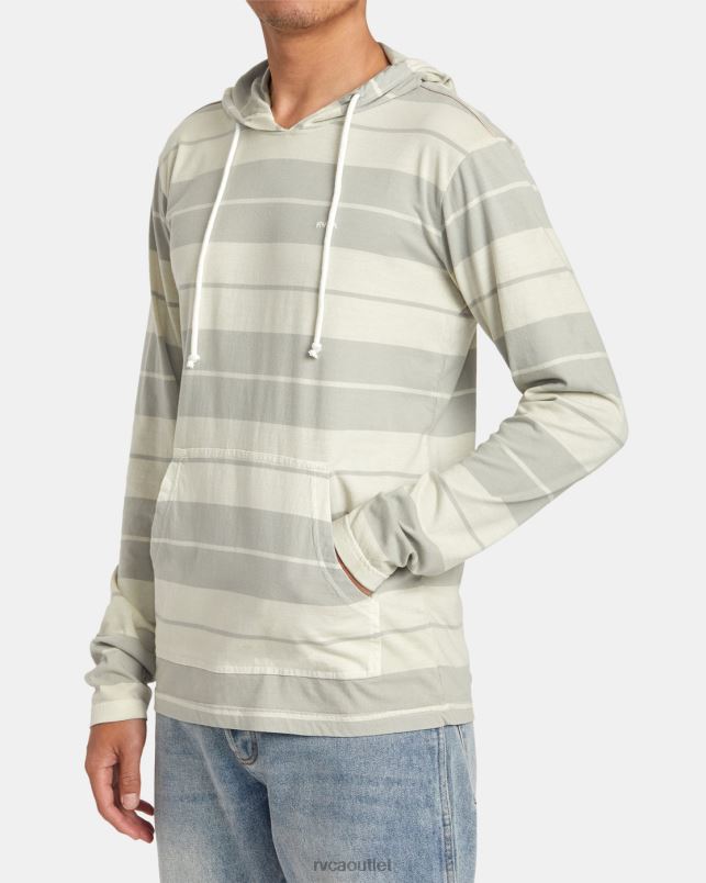 Clothing V84B186 silver bleach RVCA Men PTC Stripe Hoodie