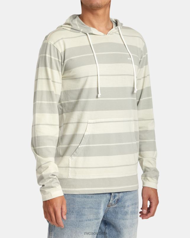 Clothing V84B186 silver bleach RVCA Men PTC Stripe Hoodie