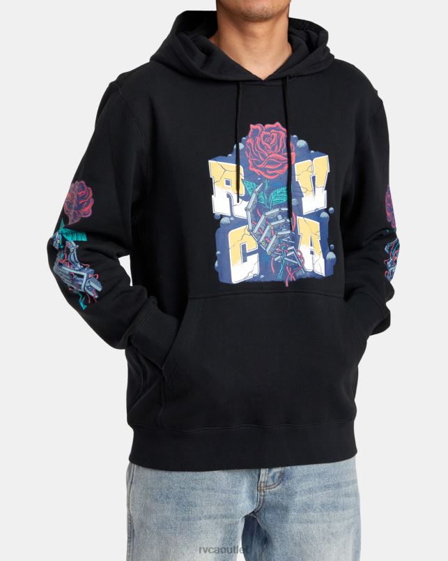 Clothing V84B306 black RVCA Men Martin Ander Manderoid Hoodie