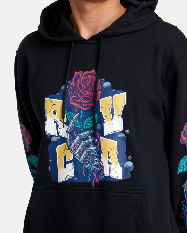 Clothing V84B306 black RVCA Men Martin Ander Manderoid Hoodie