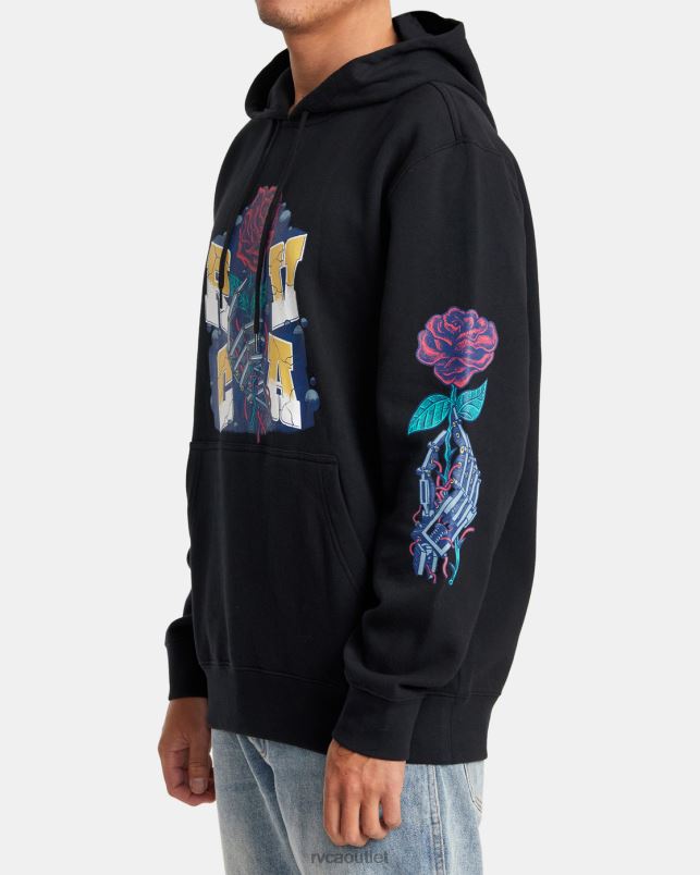 Clothing V84B306 black RVCA Men Martin Ander Manderoid Hoodie