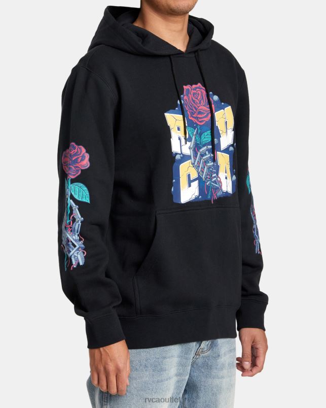 Clothing V84B306 black RVCA Men Martin Ander Manderoid Hoodie