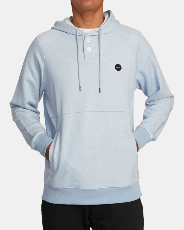 Clothing V84B377 powder blue RVCA Men Port Hoodie