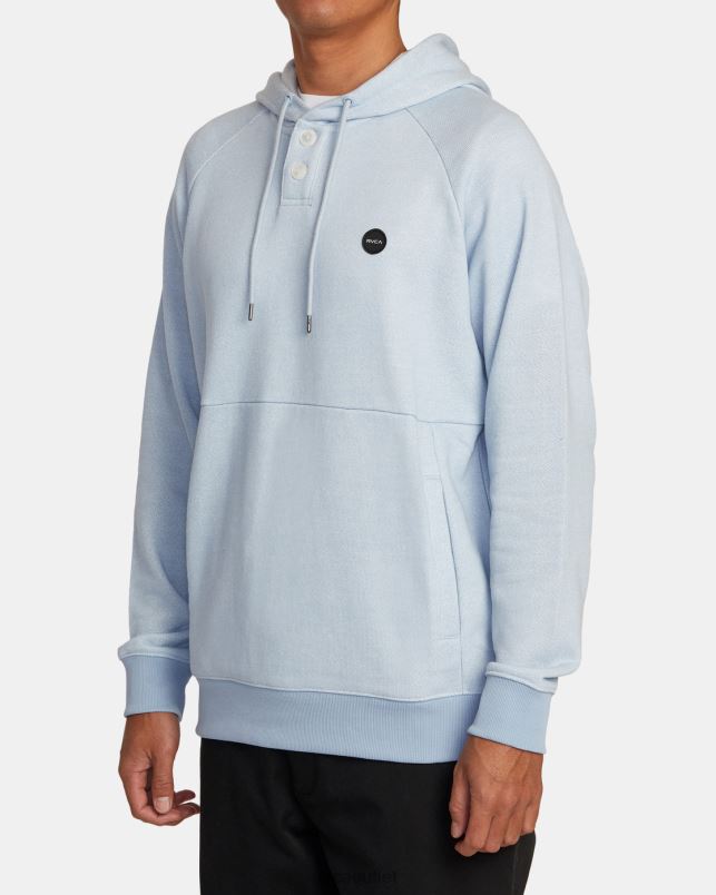 Clothing V84B377 powder blue RVCA Men Port Hoodie
