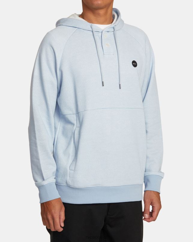 Clothing V84B377 powder blue RVCA Men Port Hoodie