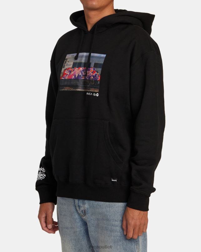 Clothing V84B520 black RVCA Men Hoodie