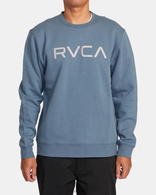 Clothing V84B565 industrial blue RVCA Men Big Crewneck Sweatshirt