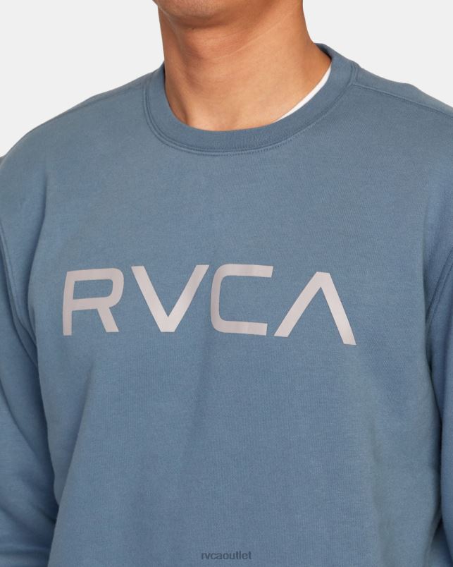 Clothing V84B565 industrial blue RVCA Men Big Crewneck Sweatshirt