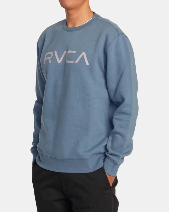 Clothing V84B565 industrial blue RVCA Men Big Crewneck Sweatshirt