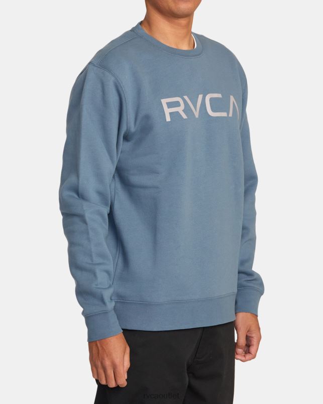 Clothing V84B565 industrial blue RVCA Men Big Crewneck Sweatshirt