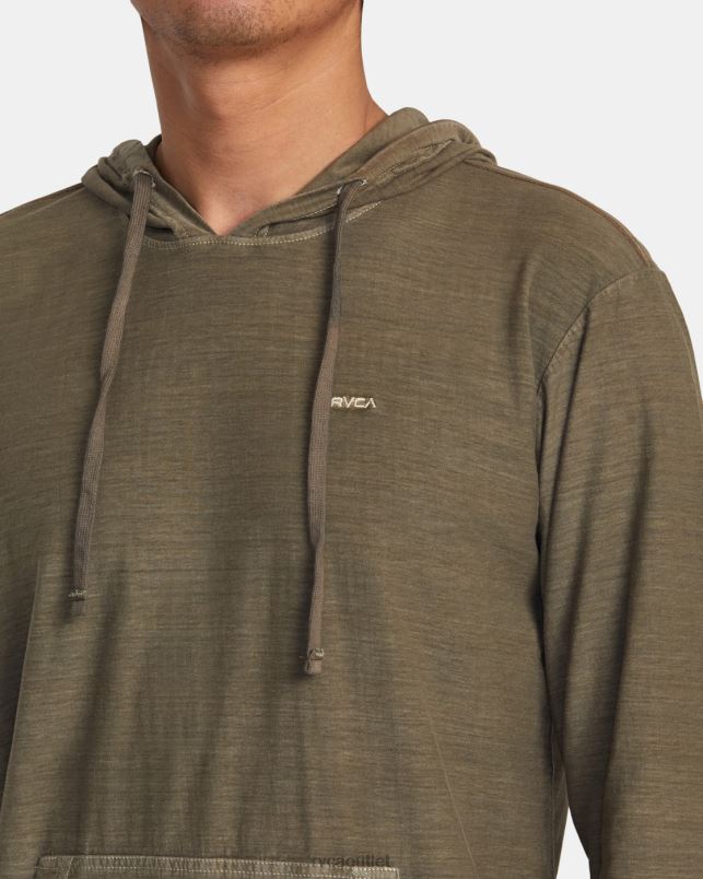 Clothing V84B574 mushroom RVCA Men PTC Stripe Hoodie