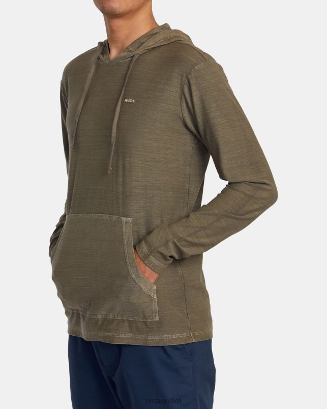 Clothing V84B574 mushroom RVCA Men PTC Stripe Hoodie