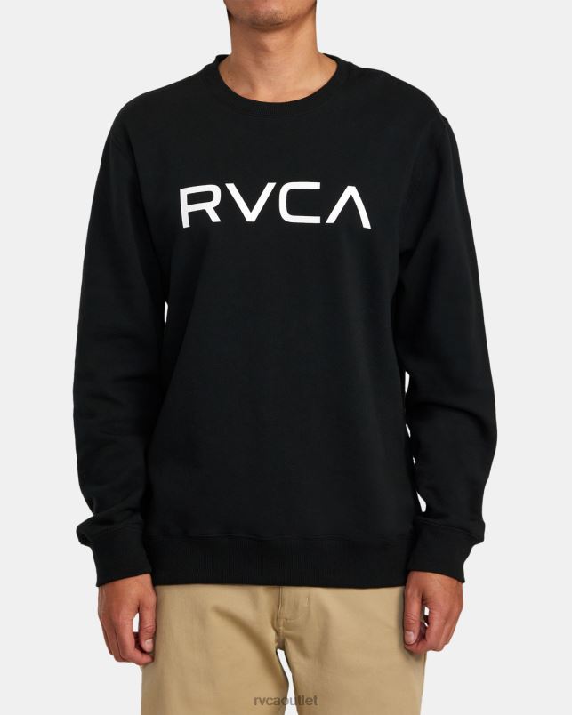 Clothing V84B834 black RVCA Men Big Crewneck Sweatshirt