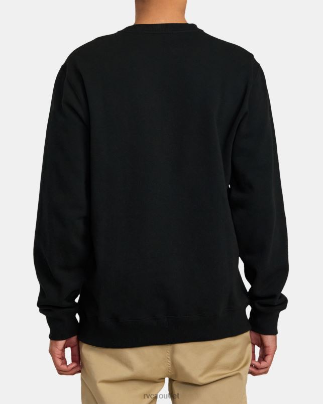 Clothing V84B834 black RVCA Men Big Crewneck Sweatshirt