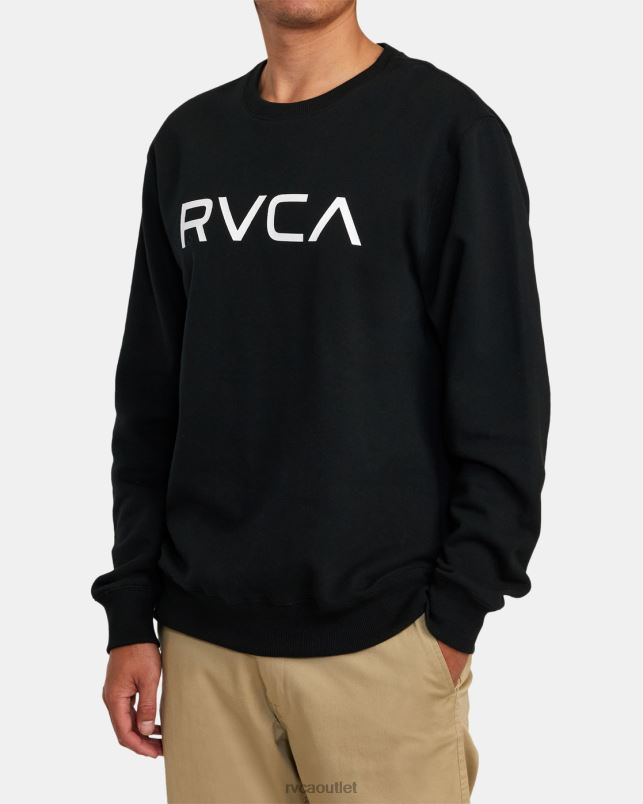 Clothing V84B834 black RVCA Men Big Crewneck Sweatshirt
