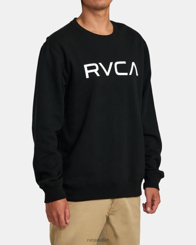 Clothing V84B834 black RVCA Men Big Crewneck Sweatshirt
