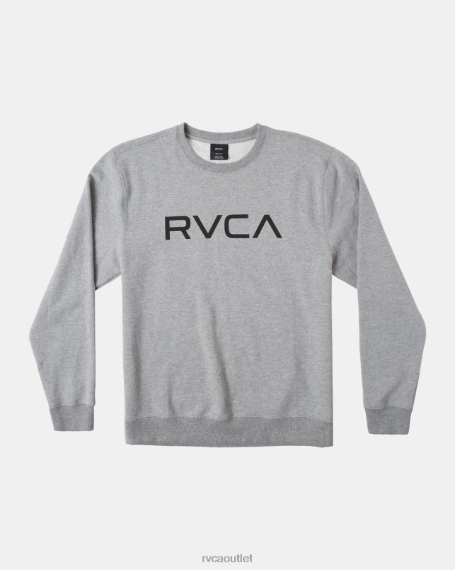 Clothing V84B861 athletic heather RVCA Men Big Crewneck Sweatshirt
